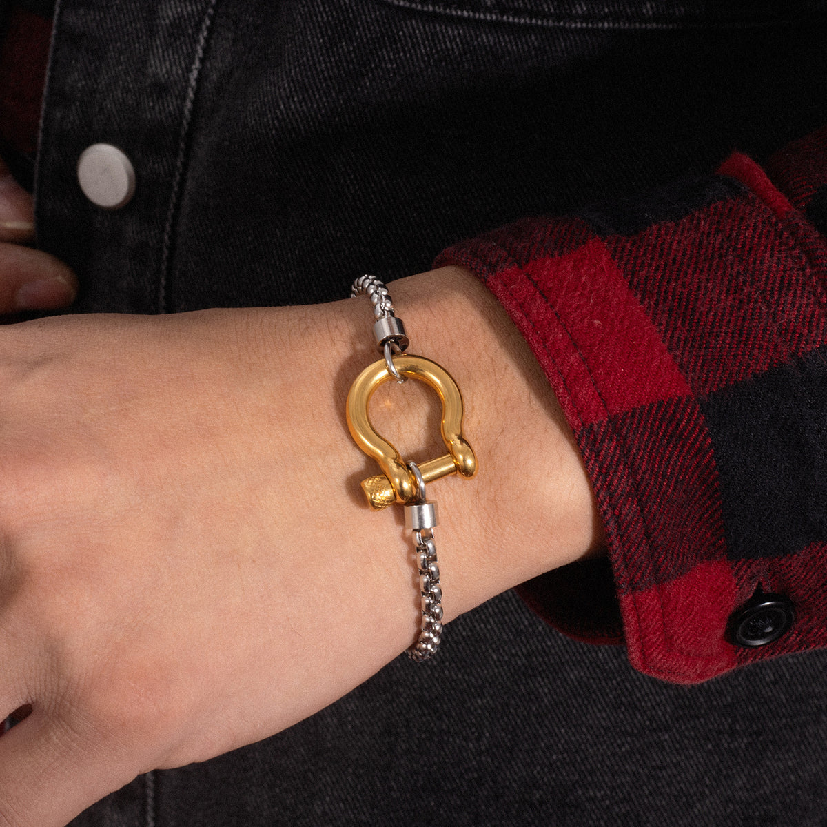 Horseshoe Buckle Stainless Steel Necklace