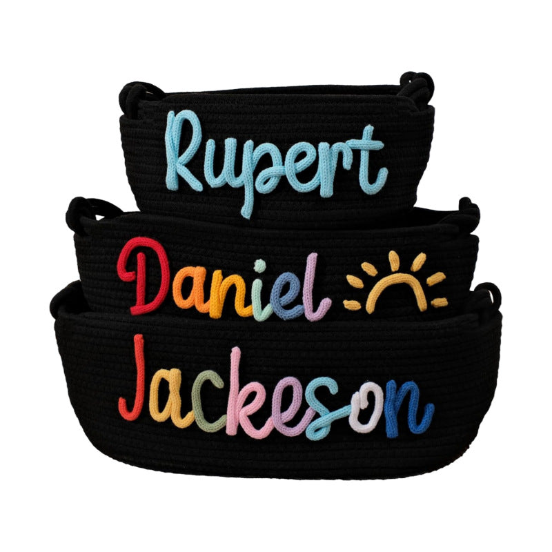 Cute Style Cotton Rope Storage Basket Children's Toy Book Storage Basket Oval Bottom Gift Basket