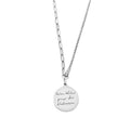 Retro Letter Round Pendant Titanium Steel Necklace