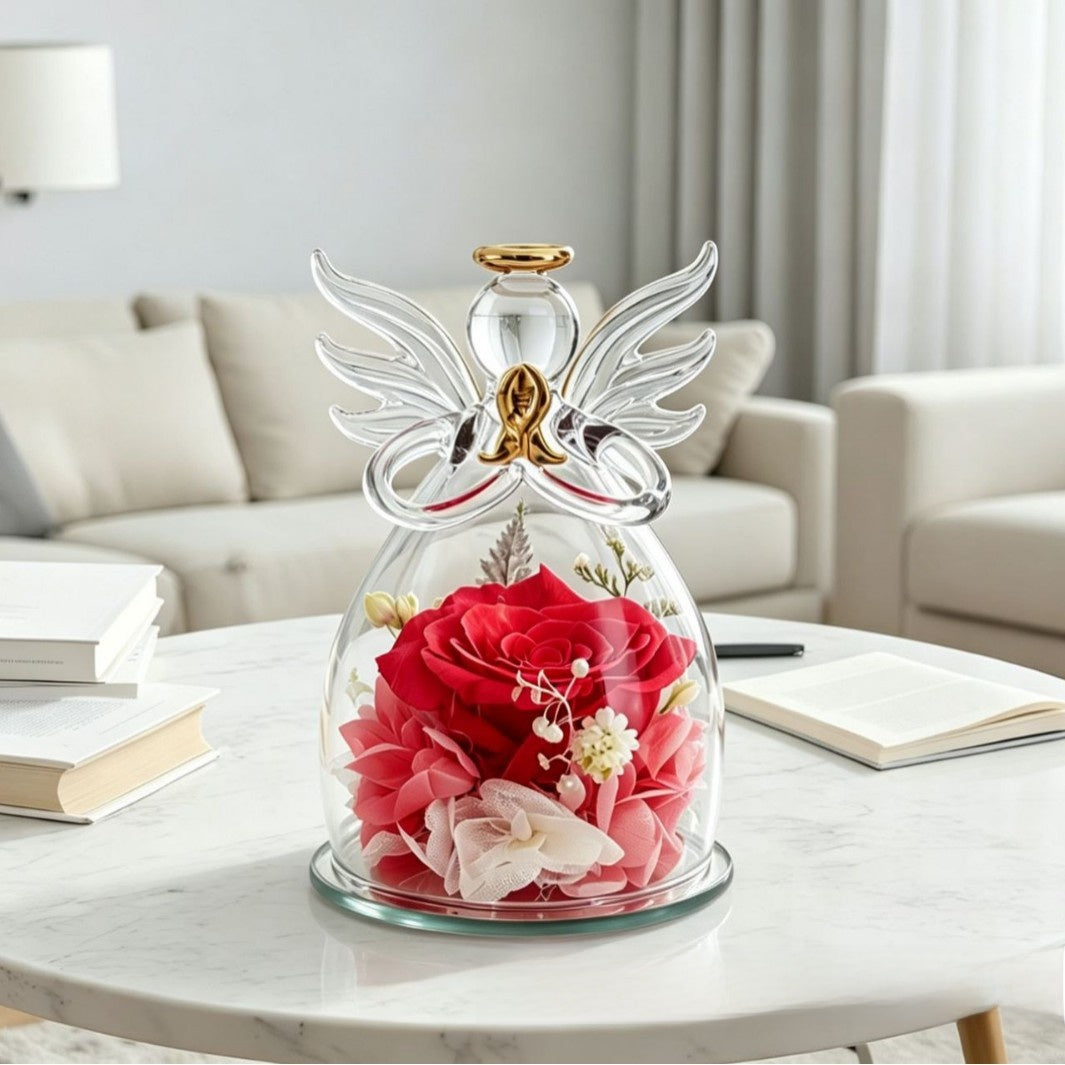 Handmade Preserved Rose Glass Dome
