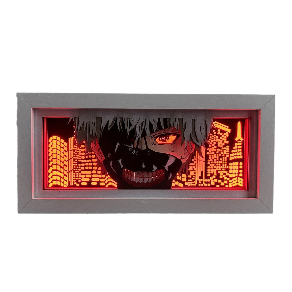 Animation paper carving lamp