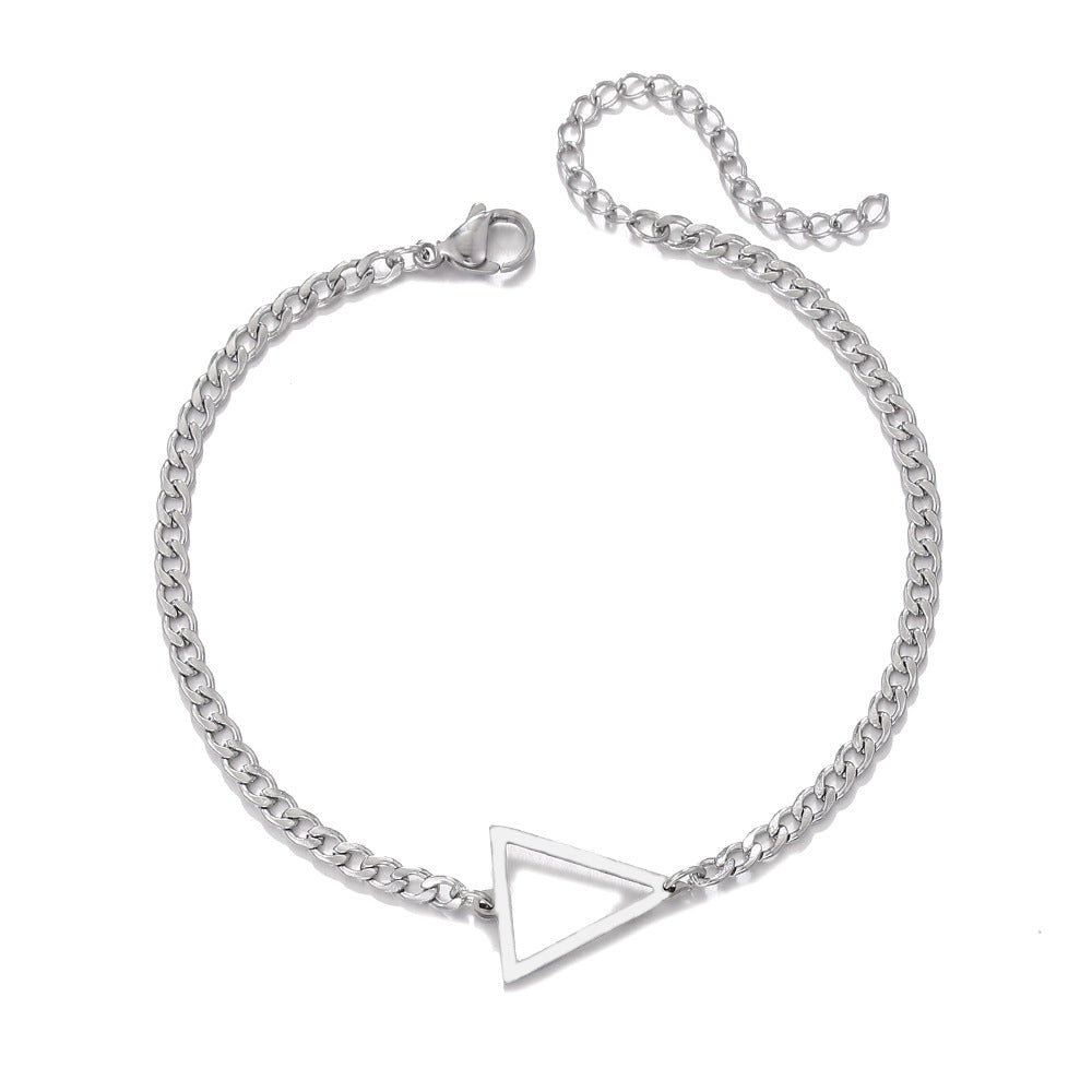 Stainless Steel Triangle NK Chain Bracelet | Men & Women