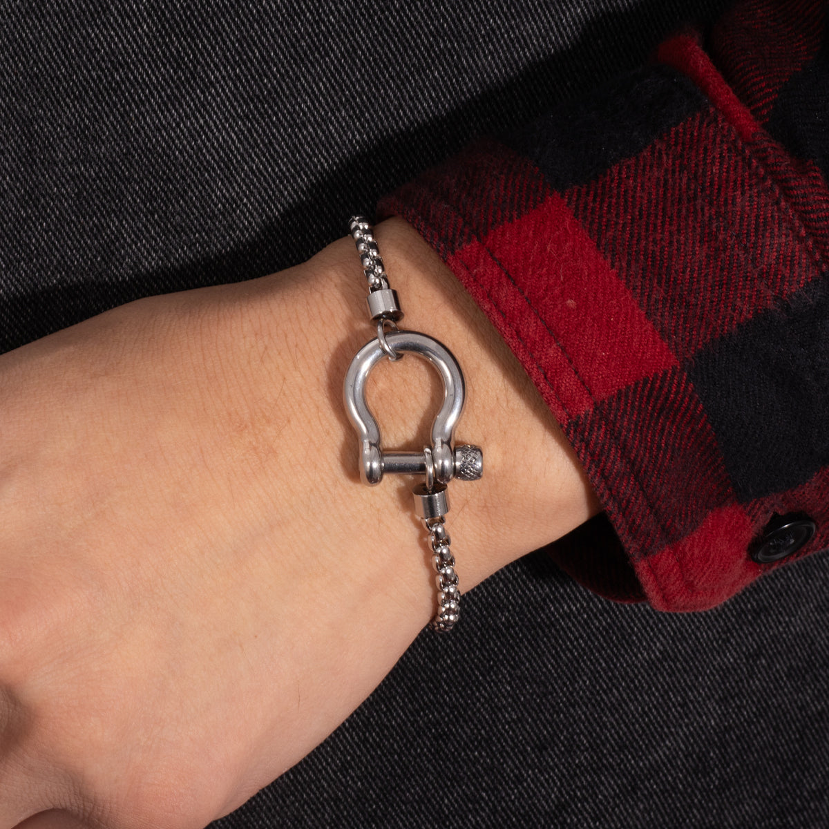 Horseshoe Buckle Stainless Steel Necklace