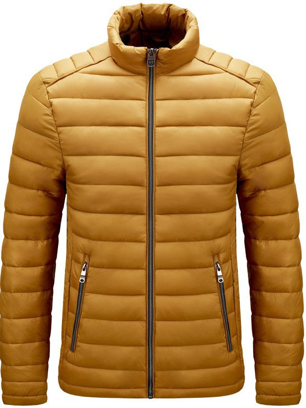 Lightweight Quilted Puffer Jacket Unisex Stand Collar Coat