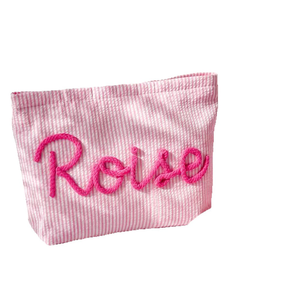 Soft Letter Pattern Makeup Bag with Zipper