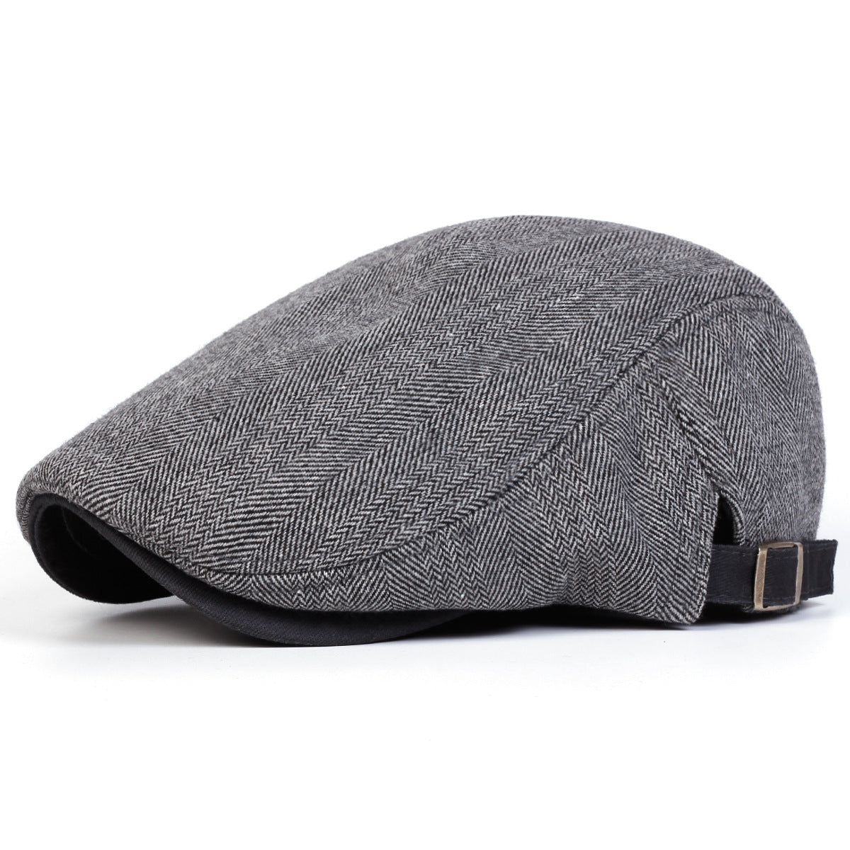 Herringbone Flat Cap Mens Retro Casual Hat