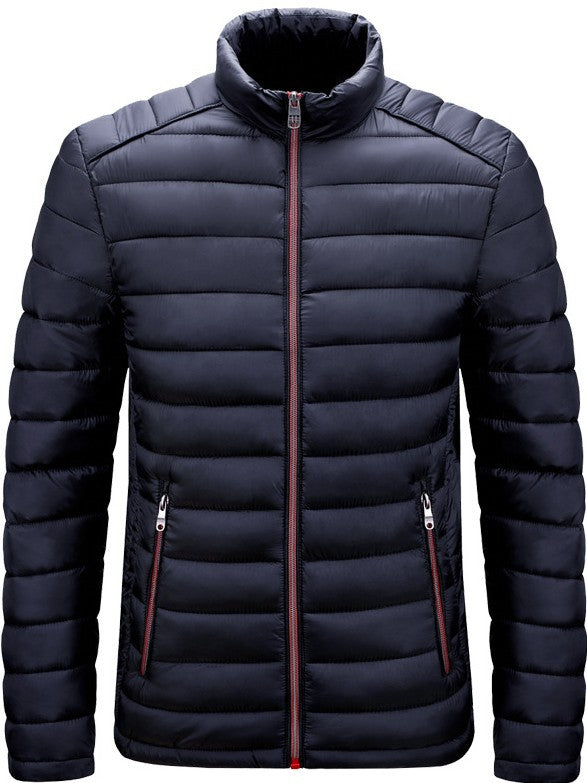 Lightweight Quilted Puffer Jacket Unisex Stand Collar Coat