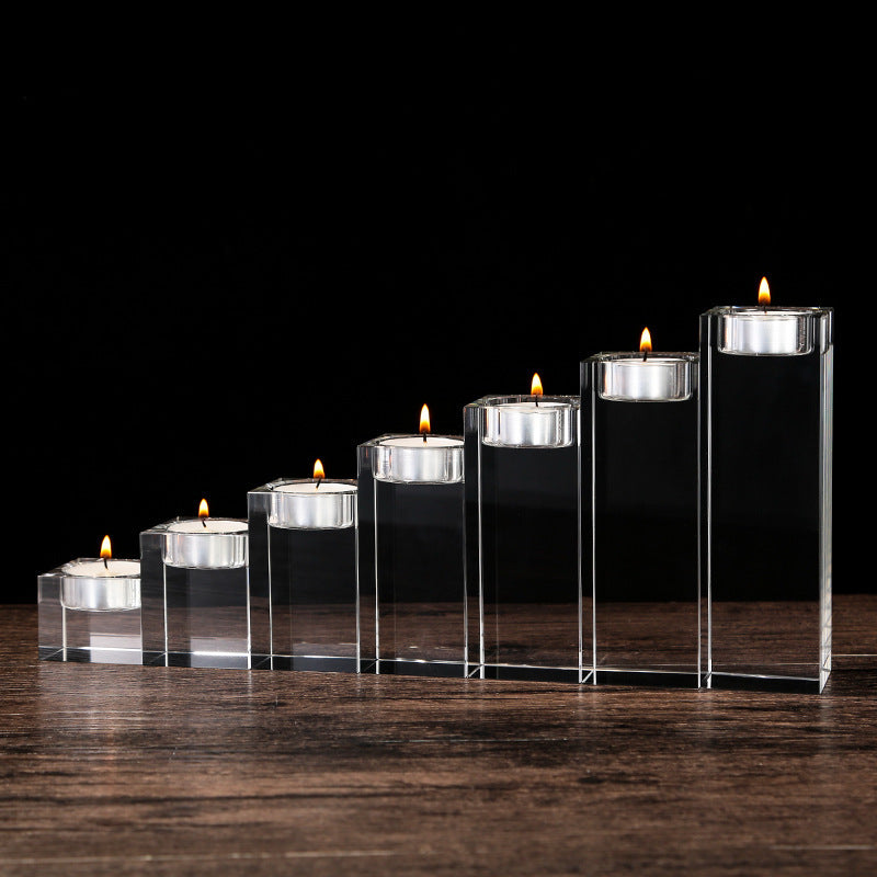 Engraved Personalized Crystal Candle Holder