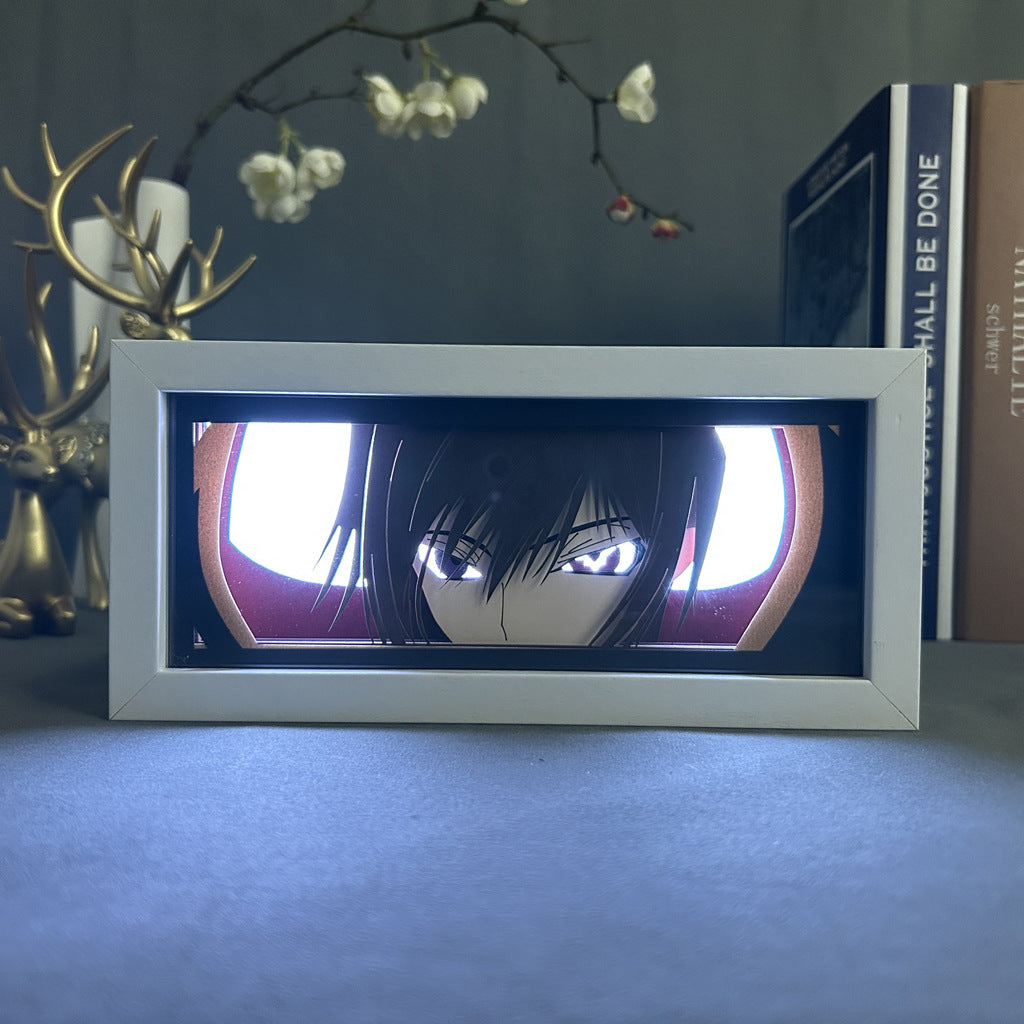 Animation paper carving lamp