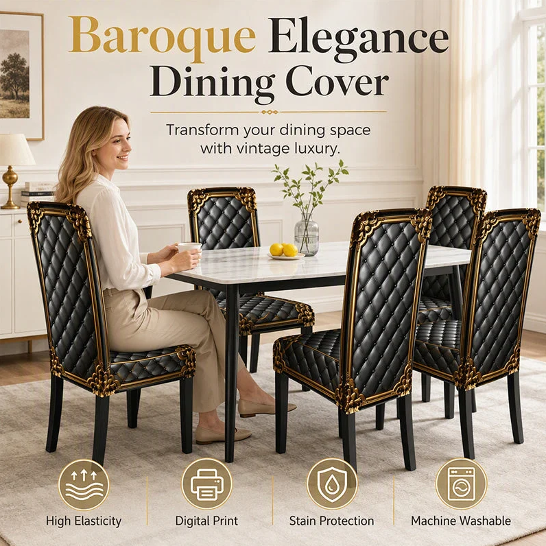 Pattern Elastic Dining Chair Covers