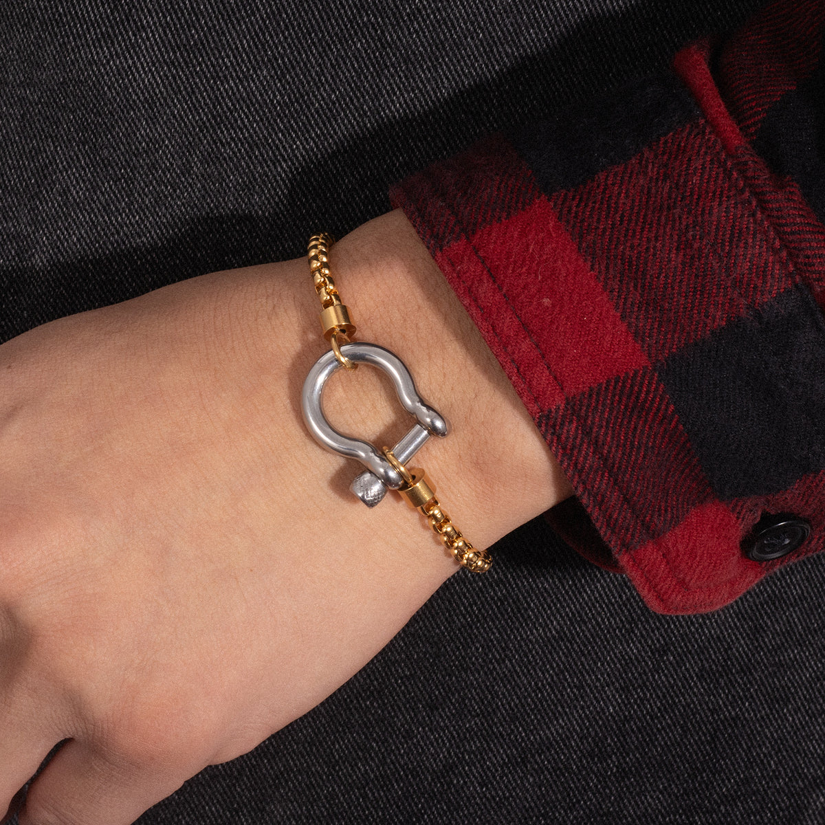 Horseshoe Buckle Stainless Steel Necklace
