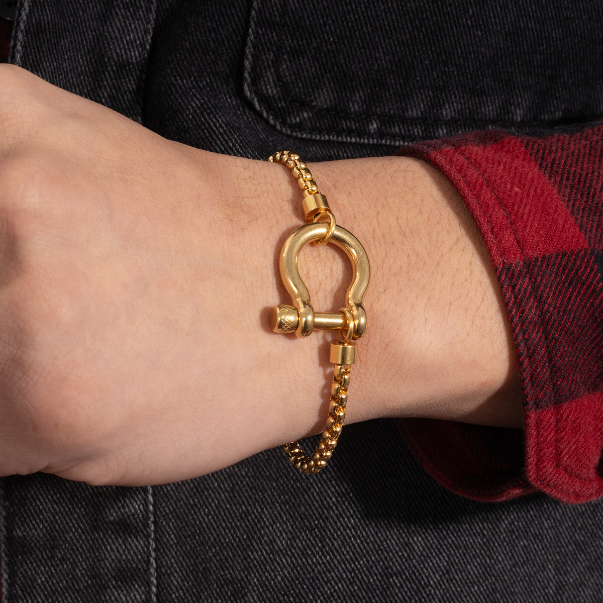 Horseshoe Buckle Stainless Steel Necklace