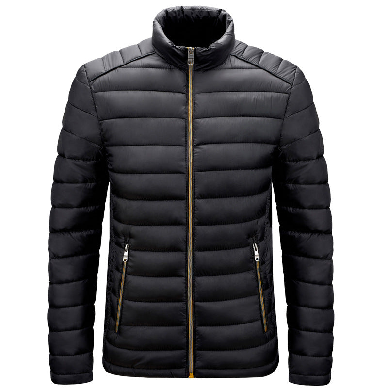 Lightweight Quilted Puffer Jacket Unisex Stand Collar Coat