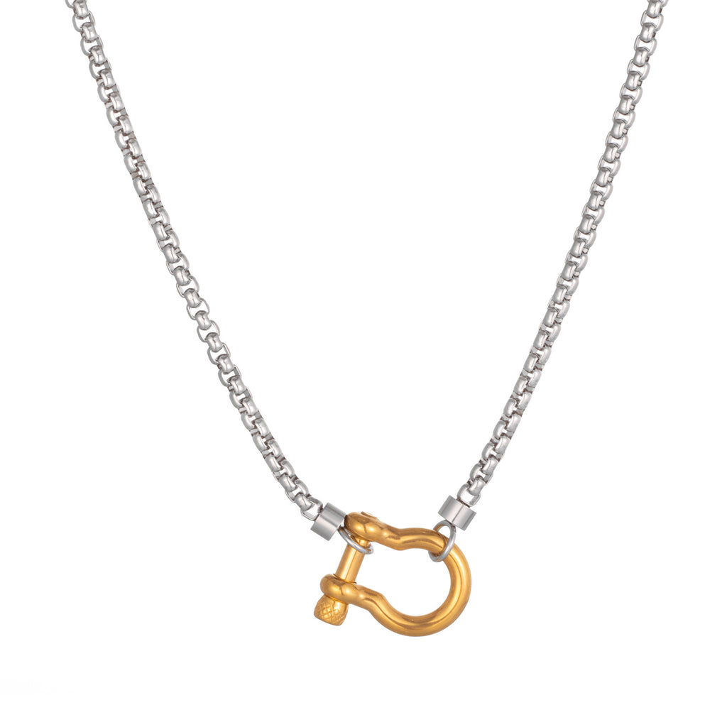 Horseshoe Buckle Stainless Steel Necklace