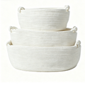 Cute Style Cotton Rope Storage Basket Children's Toy Book Storage Basket Oval Bottom Gift Basket