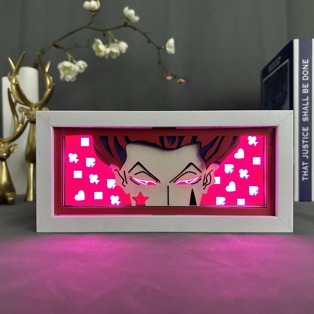 Animation paper carving lamp
