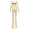 Women's Summer Lace See-Through Maxi Beach Dress