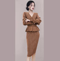 Winter Women's Style Skirt Suit Two-Piece Set, Sweater Dress