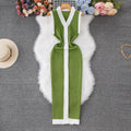 Sleeveless V-Neck Knitted Dress