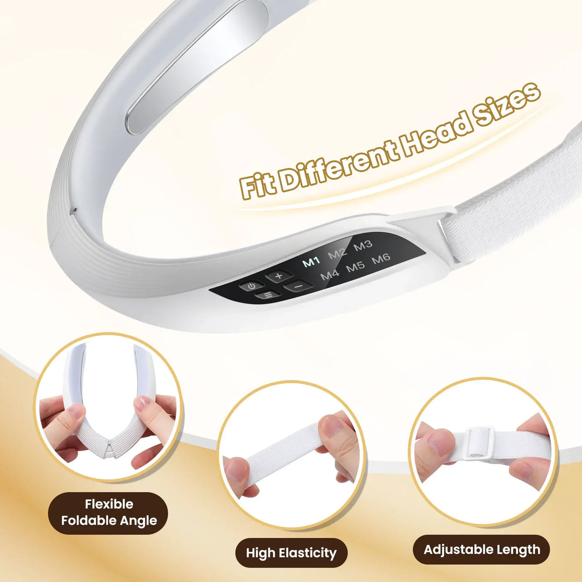 6-Mode Vibration Facial Massager with Adjustable Headband