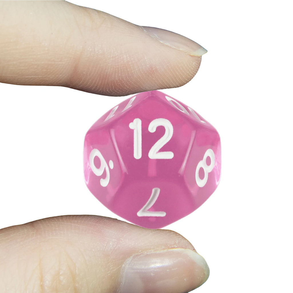 10-Piece Transparent 12-Sided Polyhedral Dice Set for DND TRPG