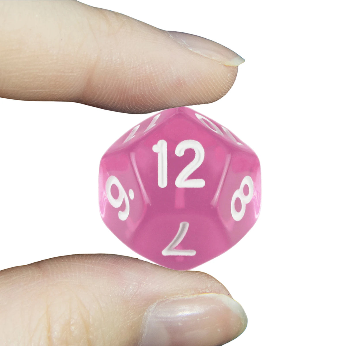 10-Piece Transparent 12-Sided Polyhedral Dice Set for DND TRPG