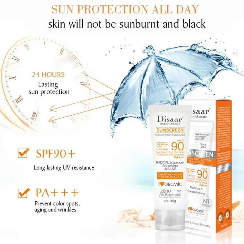Waterproof SPF 90+ Facial and Body Sunscreen Cream