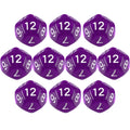 10-Piece Transparent 12-Sided Polyhedral Dice Set for DND TRPG