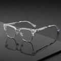 Vintage Cross Carving Glasses Men Women Luxury Half Frame Anti Blue Light Eyeglasses Retro Square Computer Eyewear