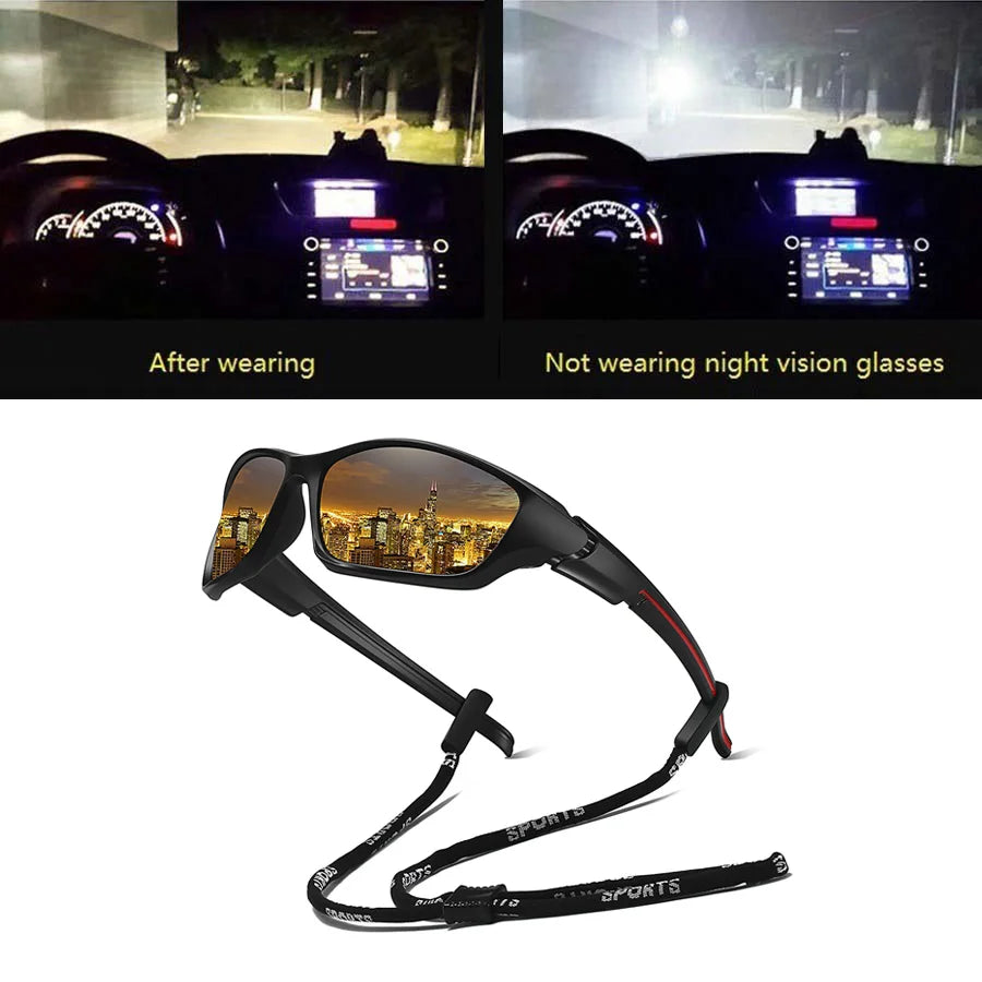 With Chain Fashion Men Women Running Mountaineering Fishing Sunglasses Driving Outdoor Sport Safety Protective Glasses