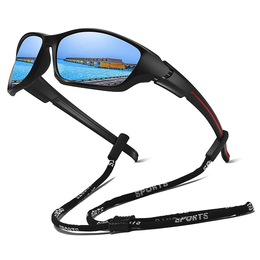 With Chain Fashion Men Women Running Mountaineering Fishing Sunglasses Driving Outdoor Sport Safety Protective Glasses