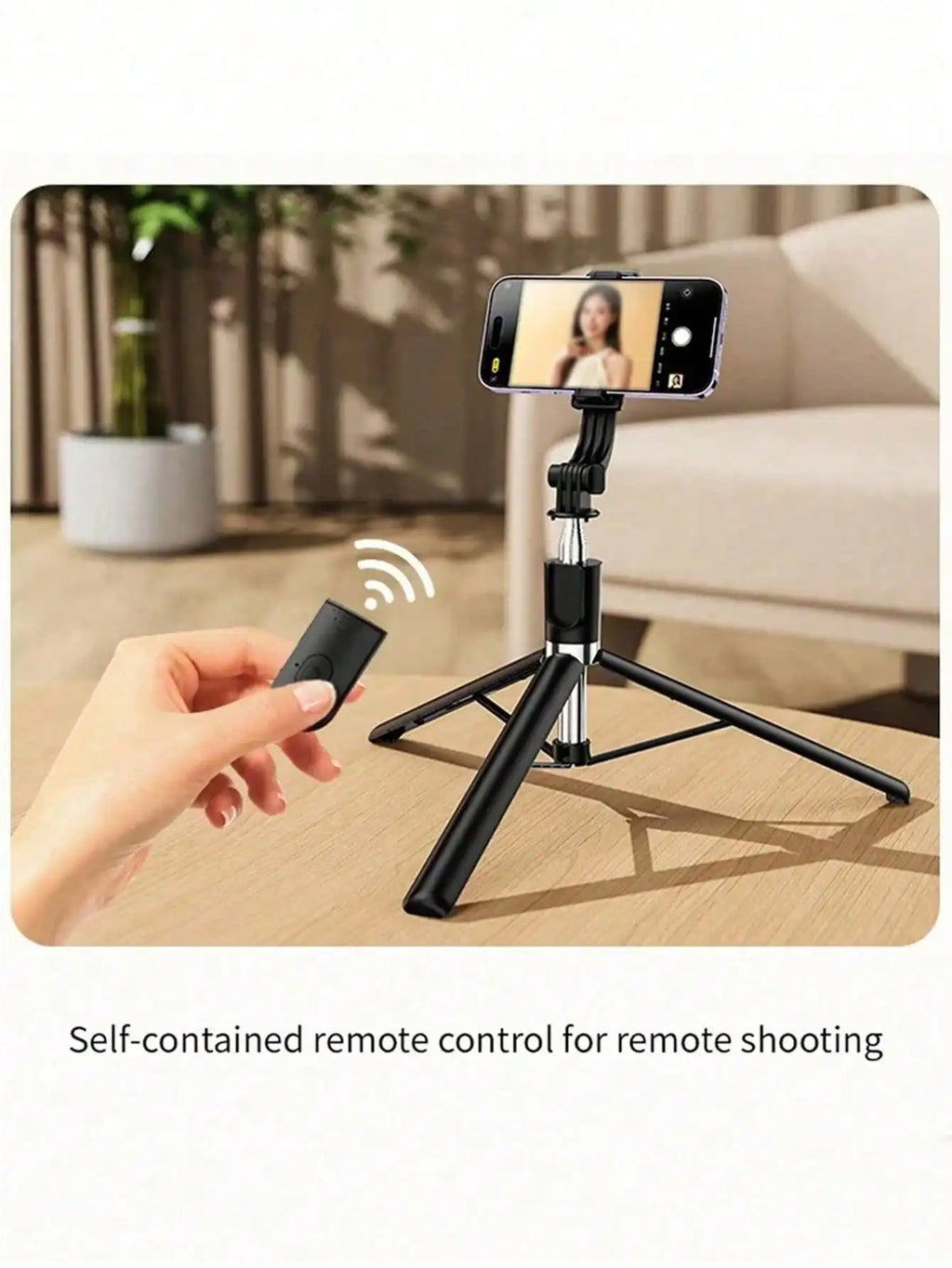 1700mm Wireless Selfie Stick Tripod with Foldable Monopod Stand