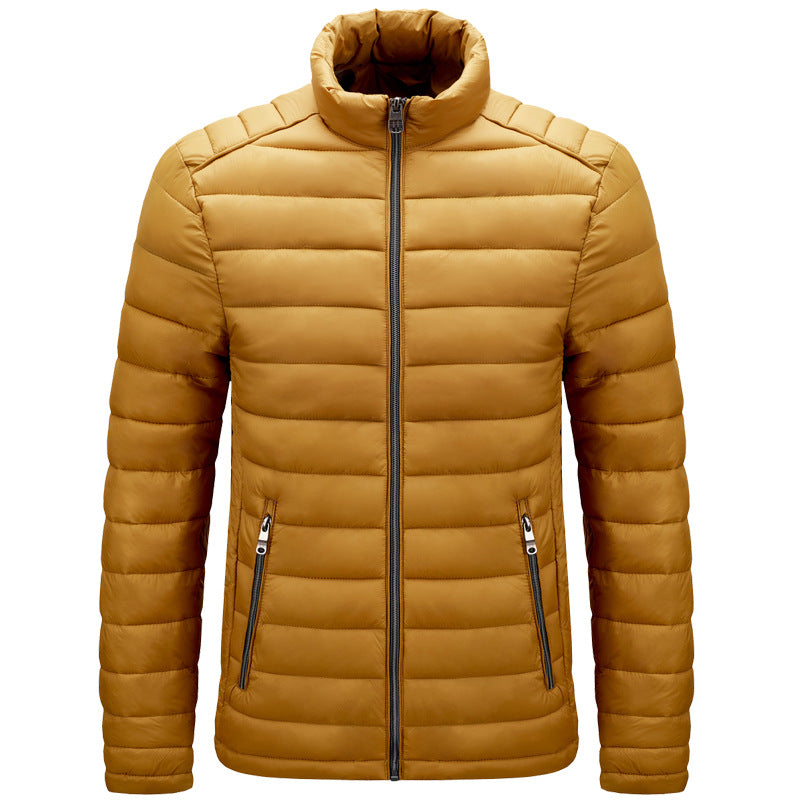 Lightweight Quilted Puffer Jacket Unisex Stand Collar Coat