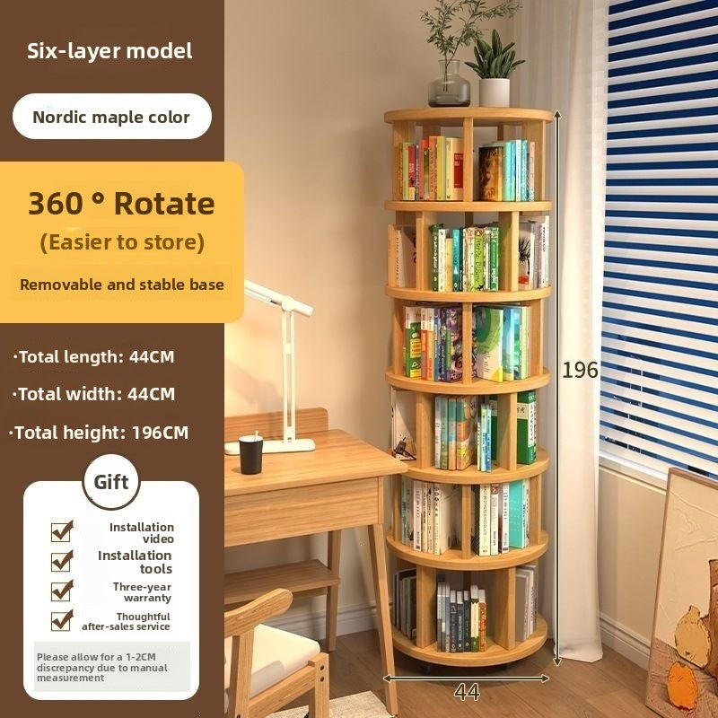 360-Degree Rotating Multi-Tier Bookshelf
