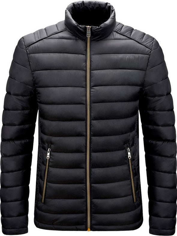 Lightweight Quilted Puffer Jacket Unisex Stand Collar Coat