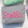 Soft Letter Pattern Makeup Bag with Zipper