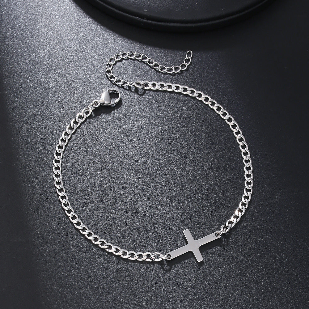 Stainless Steel Triangle NK Chain Bracelet | Men & Women