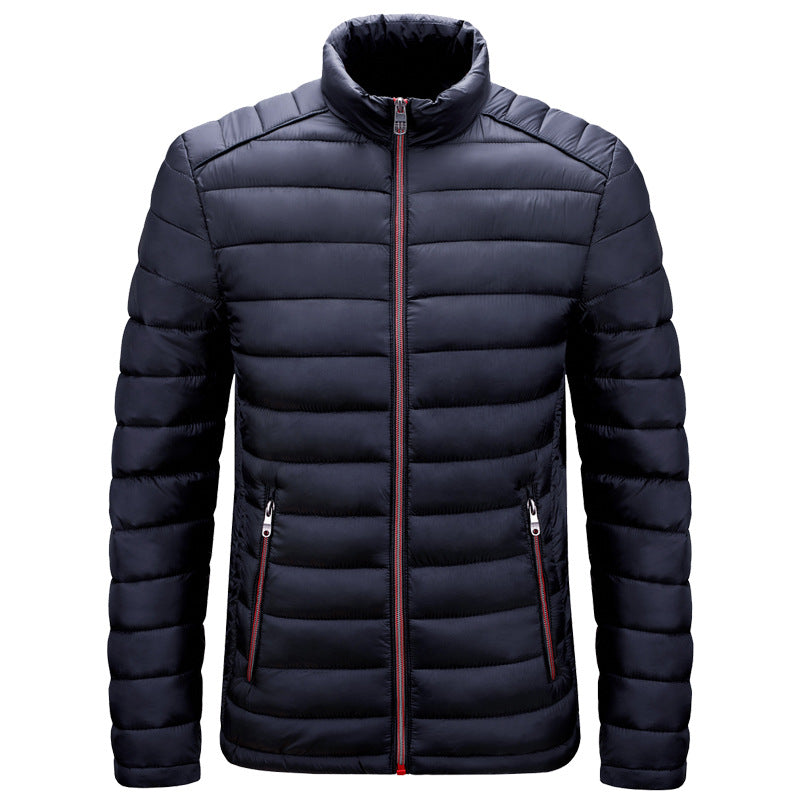 Lightweight Quilted Puffer Jacket Unisex Stand Collar Coat