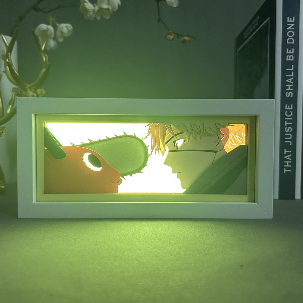 Animation paper carving lamp