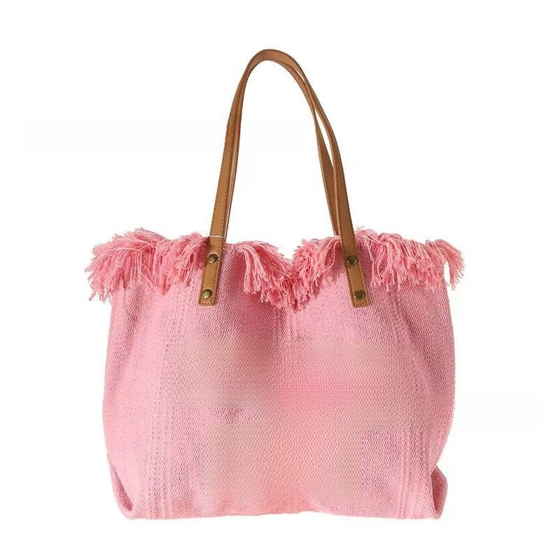 Letter Canvas Bag for Women ? Large-Capacity Shoulder Tote