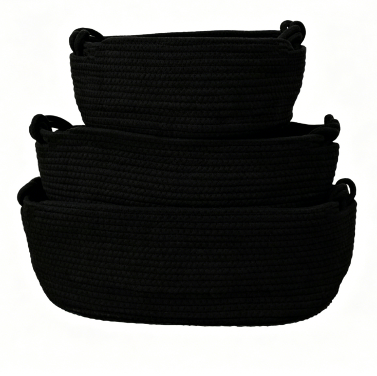 Cute Style Cotton Rope Storage Basket Children's Toy Book Storage Basket Oval Bottom Gift Basket